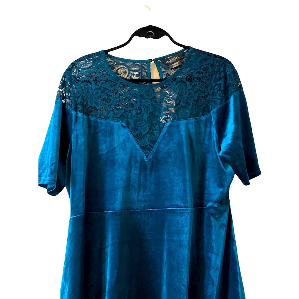 NWT teal velvet top from Pennington’s-Michelstudio collection 2x